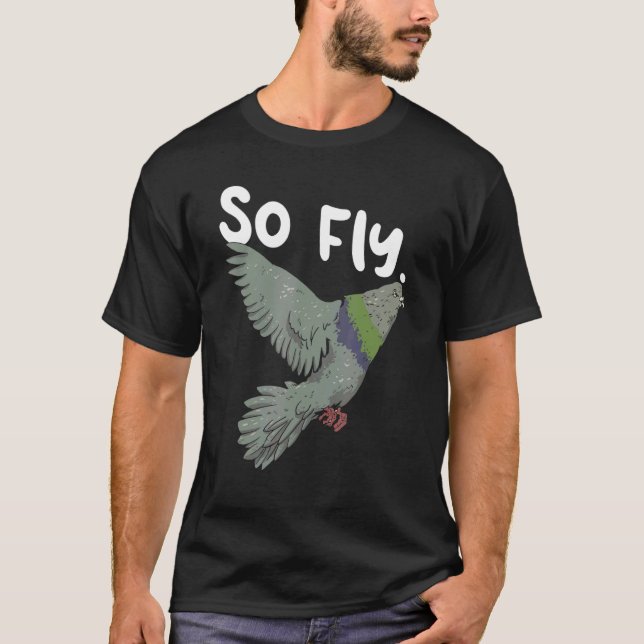 Camiseta Então, Pigeon Pigeon Corrida de Pássaros Assistind (Frente)