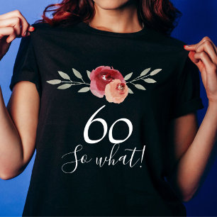 Camiseta Então, que Cores de Água Positivas Floral 60º A