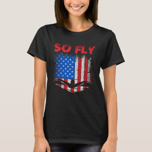 Camiseta Então, Voe Nadando Natação de Swimer EUA Bandeira