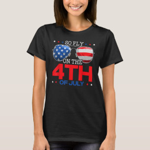 Camiseta Então Voe No Dia 4 De Julho Óculos Sunglass Americ