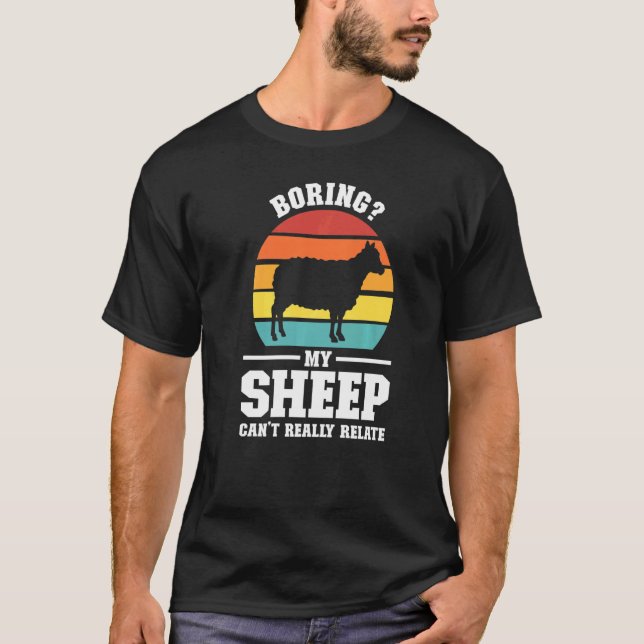 Camiseta Entediar a minha ovelha não pode realmente relacio (Frente)