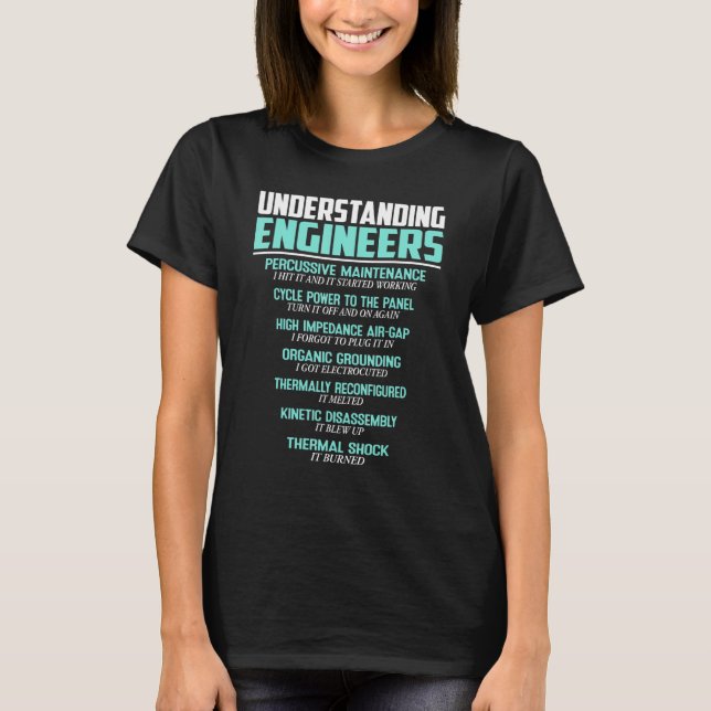 Camiseta Entendendo Engenheiros - Eng Mecânico Sarcástico (Frente)