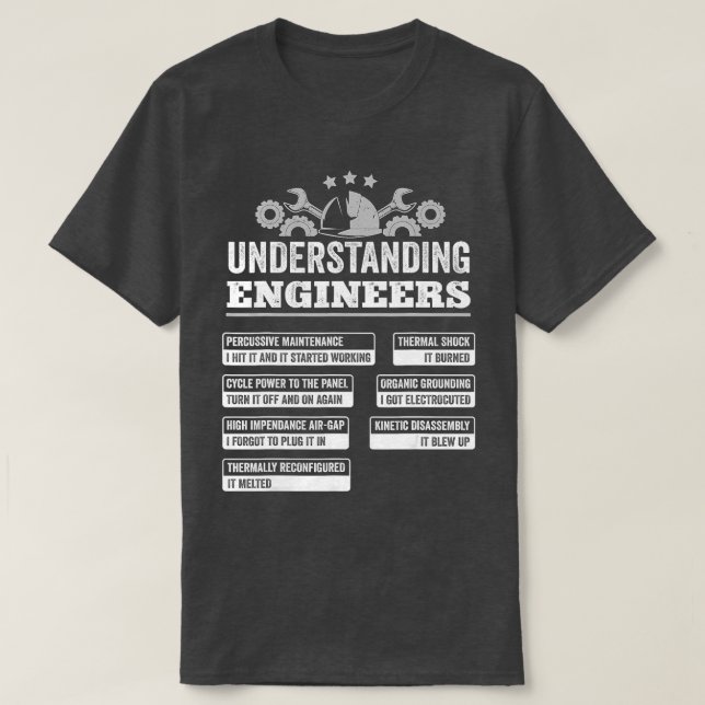 Camiseta Entendendo Engenheiros Funny Mechaneri (Frente do Design)