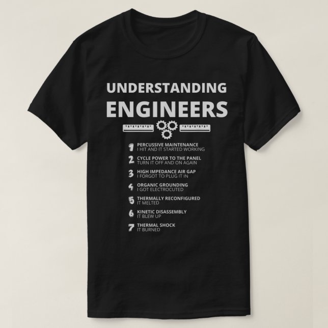 Camiseta Entendendo Engenheiros Funny Sarcastic Engineeri (Frente do Design)