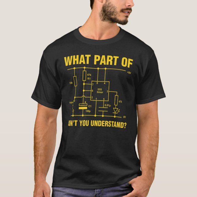 Camiseta Entendendo Engraçado Elétrico E (Frente)