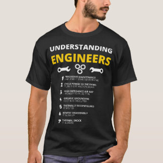 Camiseta Entendendo os Engenheiros com uma citação de engen