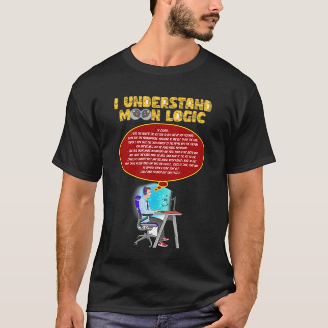 Camiseta Entendo Lógica da Lua (digital) (Frente)