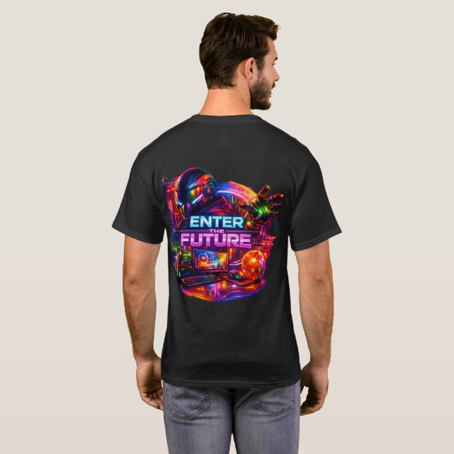 Camiseta Enter the Future Galaxy (Parte Traseira Completa)