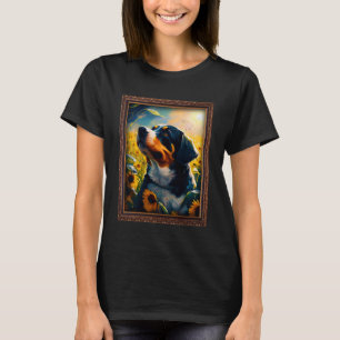 Camiseta Entlebucher Mountain Paing Sunflower Flower Mãe