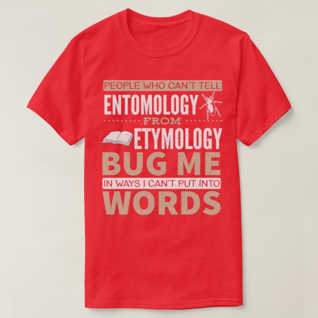 Camiseta Entomologia vs Étimologia (Frente do Design)