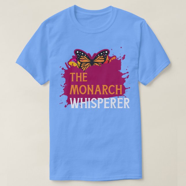 Camiseta Entomologista de Sussurro de Borboleta Monarca 1 (Frente do Design)