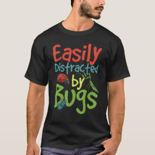 Camiseta Entomologista Inseto Animal Engraçado Facilmente D