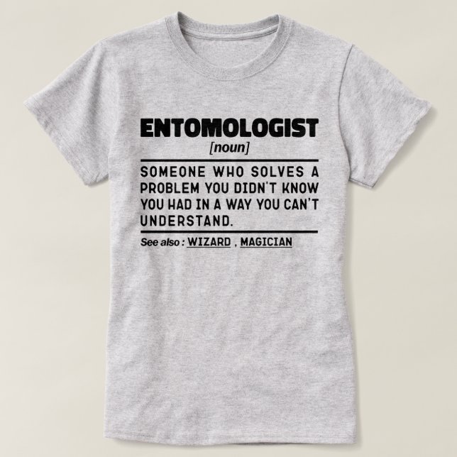 Camiseta Entomologista Noun Inseto Entomologia Do Lover Fun (Frente do Design)