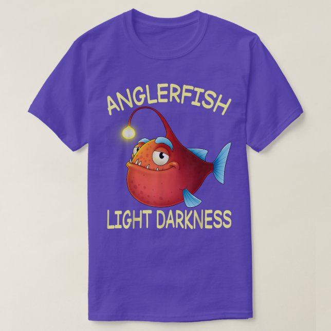 Camiseta Entorpecente Anglerfish Escuridão-Luz, Noite de An (Frente do Design)