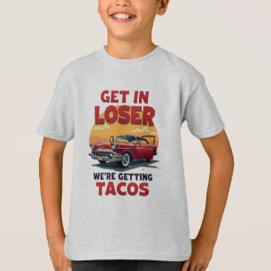 Camiseta Entra em Perdedor Estamos a receber Tacos - Piada