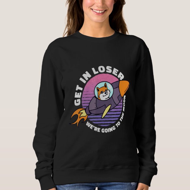Camiseta Entra No Foguete Da Lua, Crypto Shibi. (Frente)