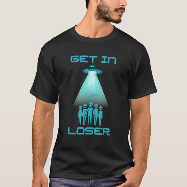 Camiseta Entra no Mundo Alien Ufo Perdedor (Frente)