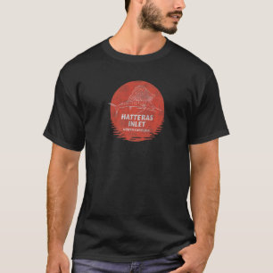 Camiseta Entrada de Hatteras NC Férias no Verão M Pesca
