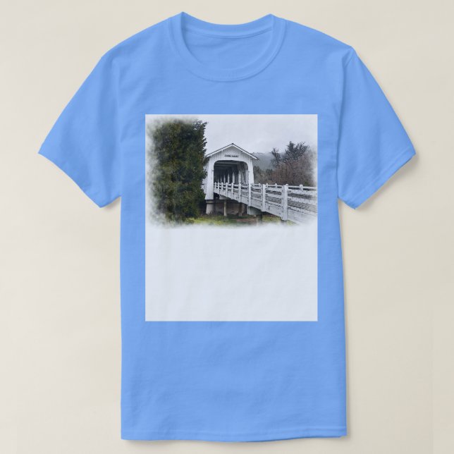 Camiseta Entrada de ponte coberta (Frente do Design)