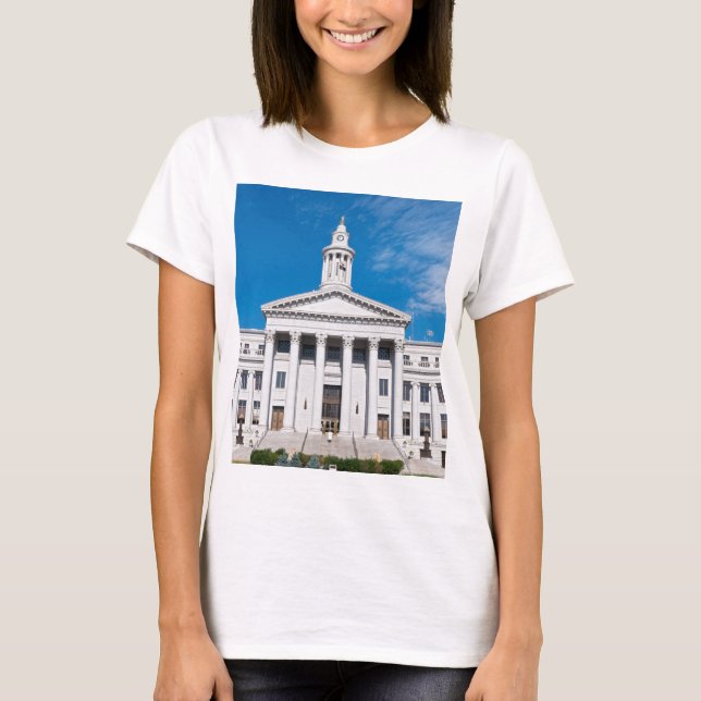 Camiseta Entrada do Edifício da Cidade e do Condado de Denv (Frente)
