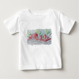 Camiseta Entrada Histórica de Tijolo Vermelho