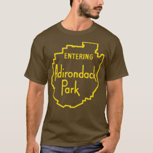 Camiseta Entrando em Adirondack Park Sinal de Montanhas Adi