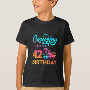 Camiseta Entrando Em Meu 42º Aniversário Cruzeiro Tropical