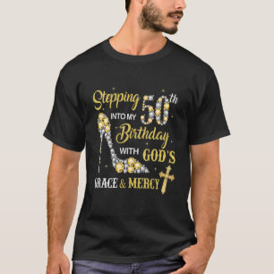 Camiseta Entrando Em Meu 50º Aniversário Com A Graça De Deu