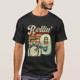 Camiseta Entrando na Festa de Aniversário de Boliche de 9 A