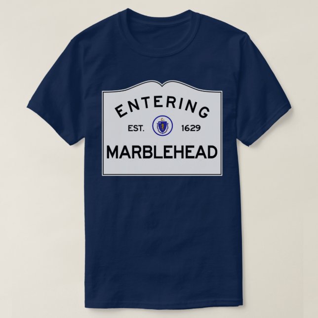 Camiseta Entrando na Marblehead Commonwealth de Massachuset (Frente do Design)