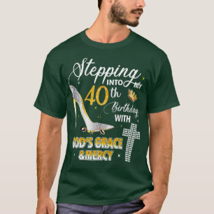 Camiseta Entrando Na Minha aniversário de 40 anos Com A Gra