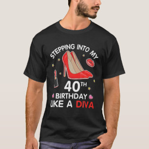 Camiseta Entrando Na Minha aniversário de 40 anos Como Um D