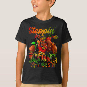 Camiseta Entrando na mulher afro juneteenth meninas negras