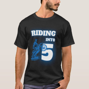 Camiseta Entrando no 5º Aniversário de Bicicleta de Terra d
