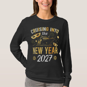 Camiseta Entrando no Ano Novo 2027 Mulheres LS