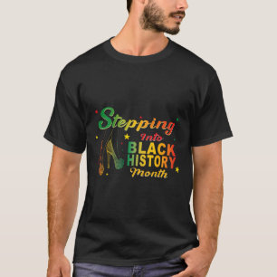 Camiseta Entrando no Mês da História Negra Salto Alto Afric