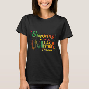 Camiseta Entrando no Mês da História Negra Salto Alto Afric