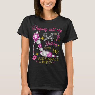 Camiseta Entrando no meu 54º aniversário com o Compaixão da