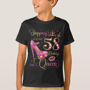 Camiseta Entrando no meu 58º aniversário como rainha 58 ano
