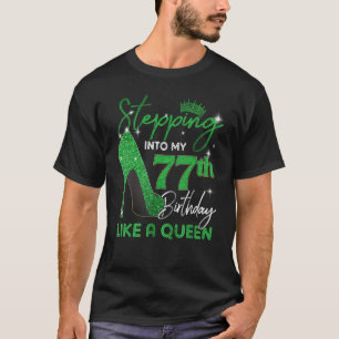 Camiseta Entrando no meu aniversário de 77 anos Presentes f
