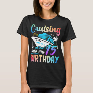 Camiseta Entrando nos meus 15 anos de idade Aniversário de