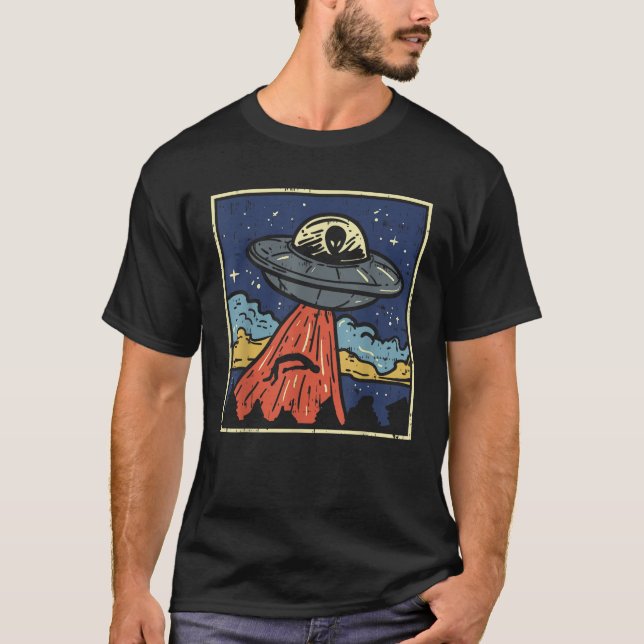 Camiseta Entrar na Alienígena de OVNI Perdedora na Área 51  (Frente)