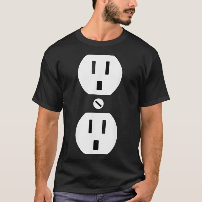 Camiseta entre 2\Casal Plug Socket Correspondente à fantasi (Frente)