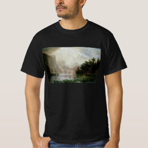 Camiseta Entre as montanhas de Sierra Nevada por Bierstadt