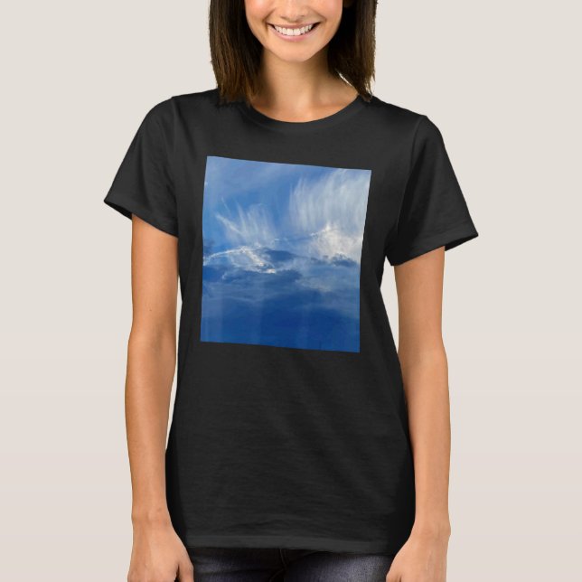 Camiseta Entre céu e água azul (Frente)