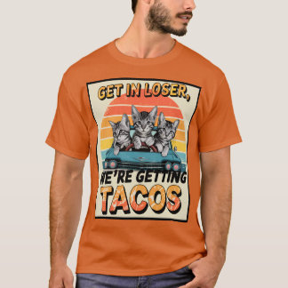 Camiseta ENTRE EM PERDER, ESTAMOS RECEBENDO TACOS, Gatos