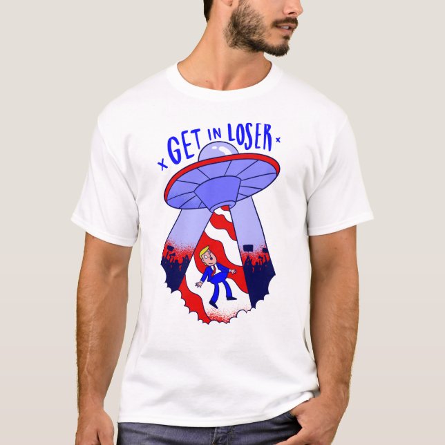 Camiseta entre na alienígena de trunfo do perdedor (Frente)