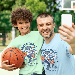 Camiseta "Entre no jogo com o Halloween de basquete do crân