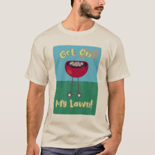 Camiseta Entre no Meu Quintal Placa Divertida de Churrasco