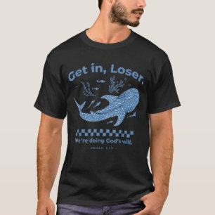 Camiseta Entre Perdedor Tubarão Baleia Vida Oceânica Humor